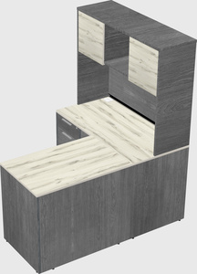 L-shaped office desk
