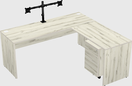 L-shaped office desk