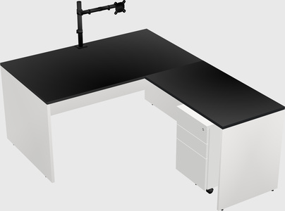 L-shaped office desk