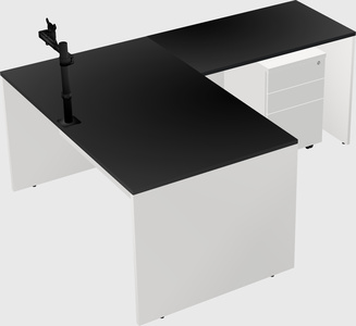 L-shaped office desk