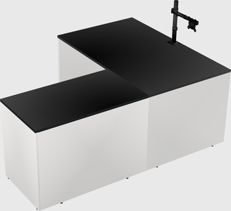 L-shaped office desk