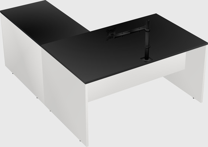 L-shaped office desk