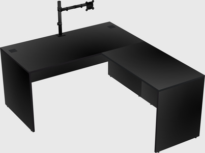 L-shaped office desk