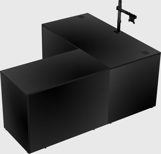 L-shaped office desk