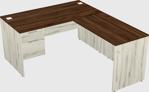 L-shaped office desk