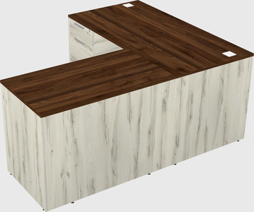 L-shaped office desk