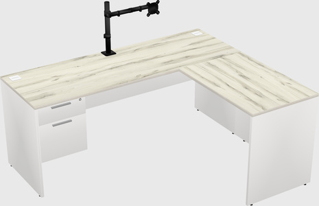 L-shaped office desk