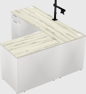 L-shaped office desk