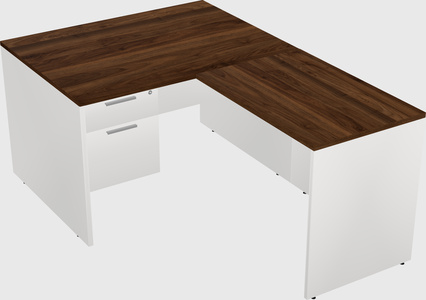 L-shaped office desk
