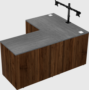 L-shaped office desk
