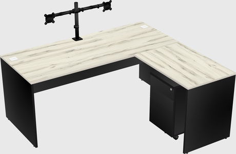 L-shaped office desk