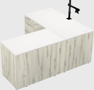 L-shaped office desk