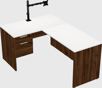 L-shaped office desk