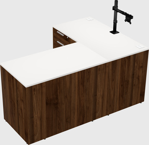 L-shaped office desk