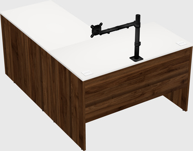 L-shaped office desk