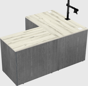 L-shaped office desk