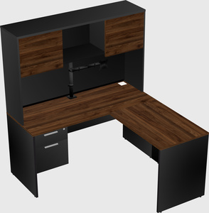 L-shaped office desk