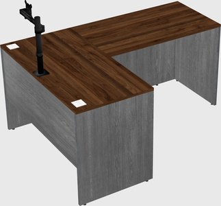 L-shaped office desk