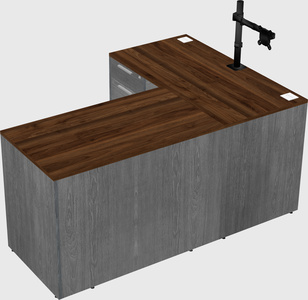 L-shaped office desk