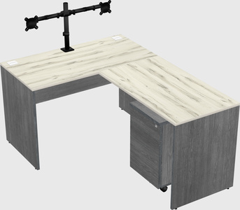 L-shaped office desk