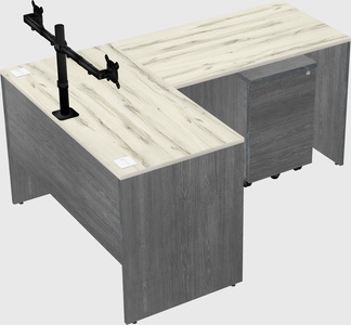L-shaped office desk