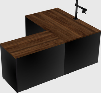 L-shaped office desk