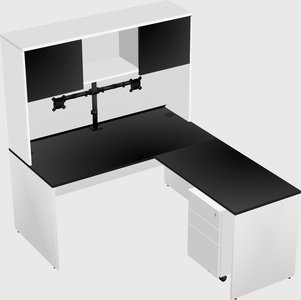 L-shaped office desk
