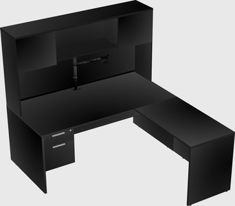 L-shaped office desk
