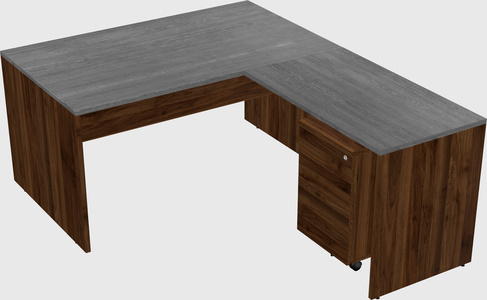 L-shaped office desk