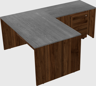 L-shaped office desk