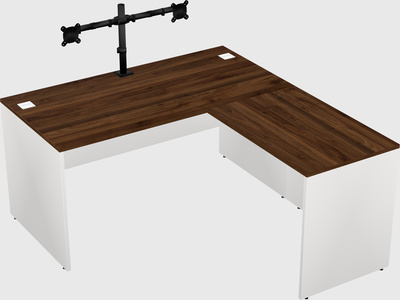 L-shaped office desk