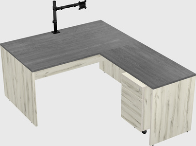 L-shaped office desk
