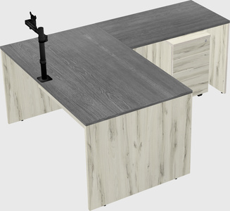L-shaped office desk