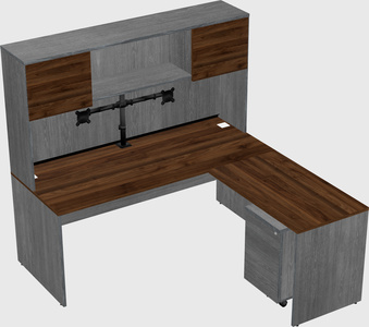 L-shaped office desk
