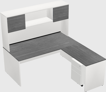 L-shaped office desk