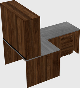 L-shaped office desk