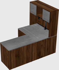 L-shaped office desk