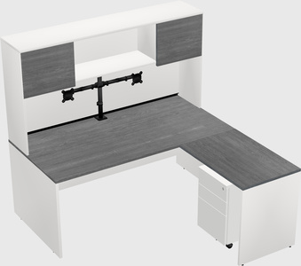 L-shaped office desk