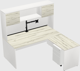 L-shaped office desk