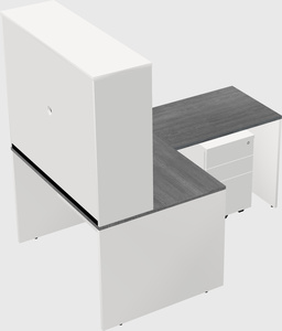 L-shaped office desk