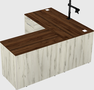 L-shaped office desk