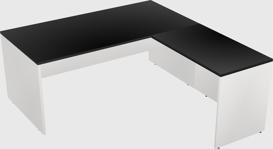L-shaped office desk