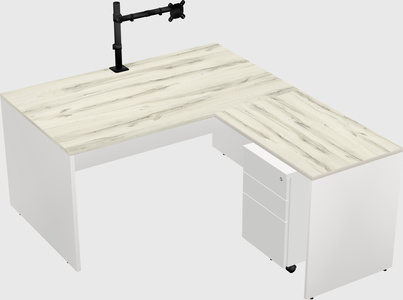 L-shaped office desk