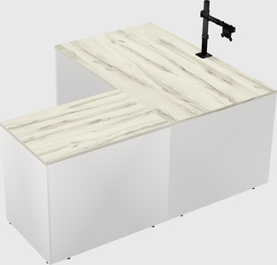 L-shaped office desk