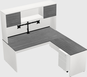L-shaped office desk