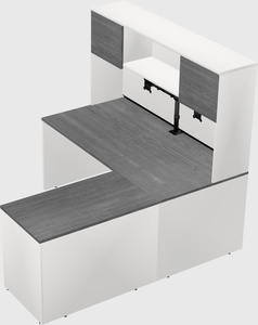 L-shaped office desk