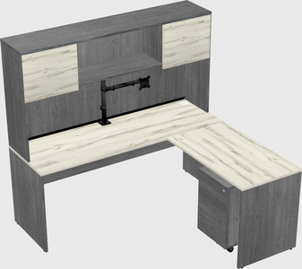 L-shaped office desk