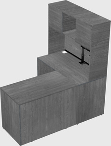 L-shaped office desk