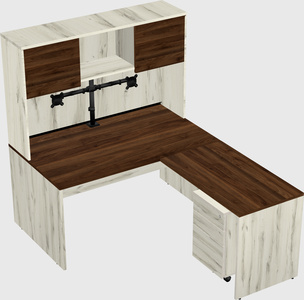 L-shaped office desk