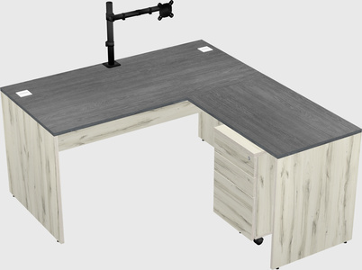L-shaped office desk